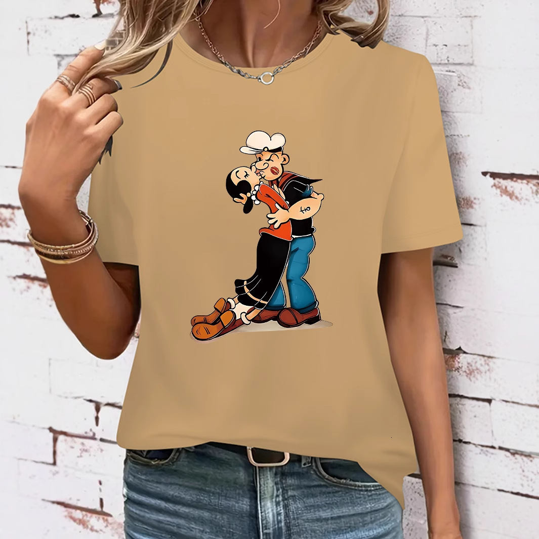 TEMU approved brand 2025 summer milk silk pullover collarless loose women's T-shirt