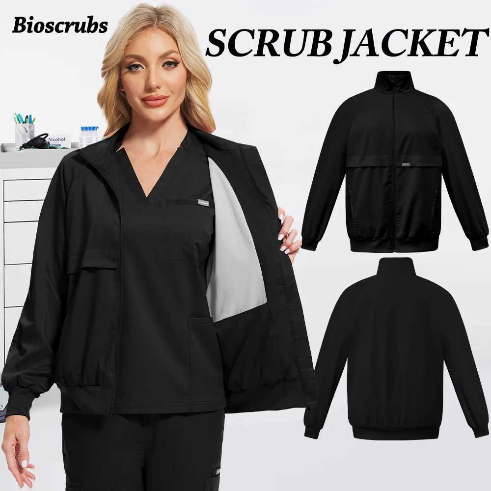 Hospital Outwear Medical Clinical Warm Jackets Doctor Nurse Out Coat Dentistry Nursing Staff Uniforms Long Sleeve Lab Work Wear J251103