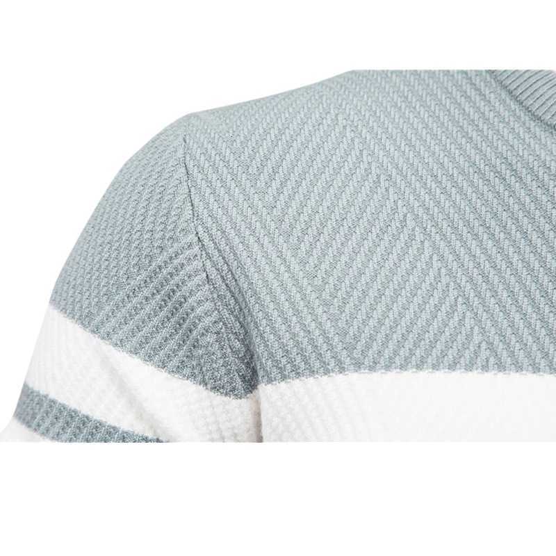 New Autumn Pullover Mens Sweater O-neck Patchwork Long Sleeve Warm Slim Winter Sweaters Men Casual Fashion Sweater Men ClothingT251103