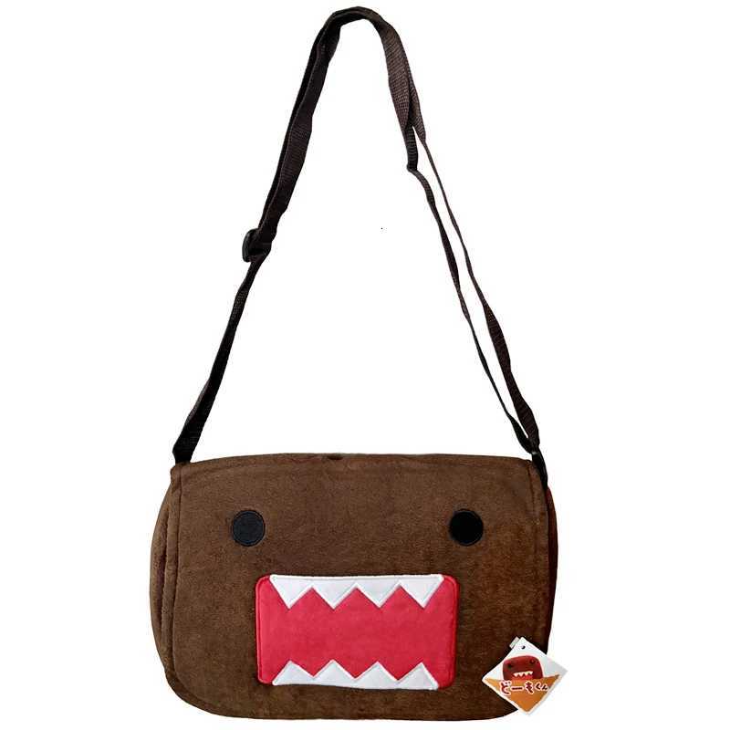 Domo Kun Plush Messenger Bags for Women Men Fashion Cute Cartoon Anime School Bag Brown Crossbody BagsW251103