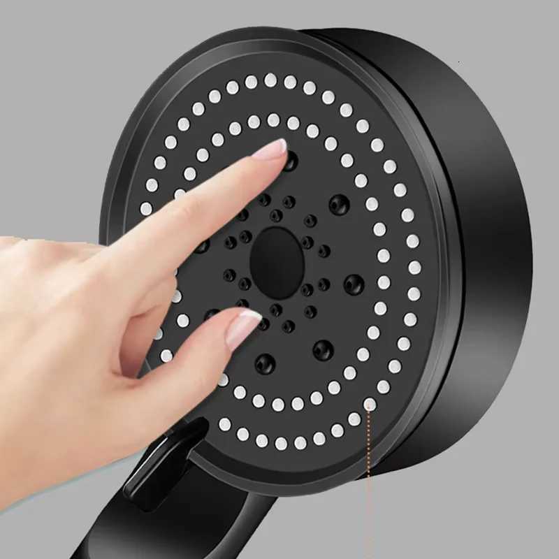 NEW Black 5 Modes Water Saving Shower Adjustable High Pressure Sprayer Shower Water Massage Shower For Bathro Y251103qw