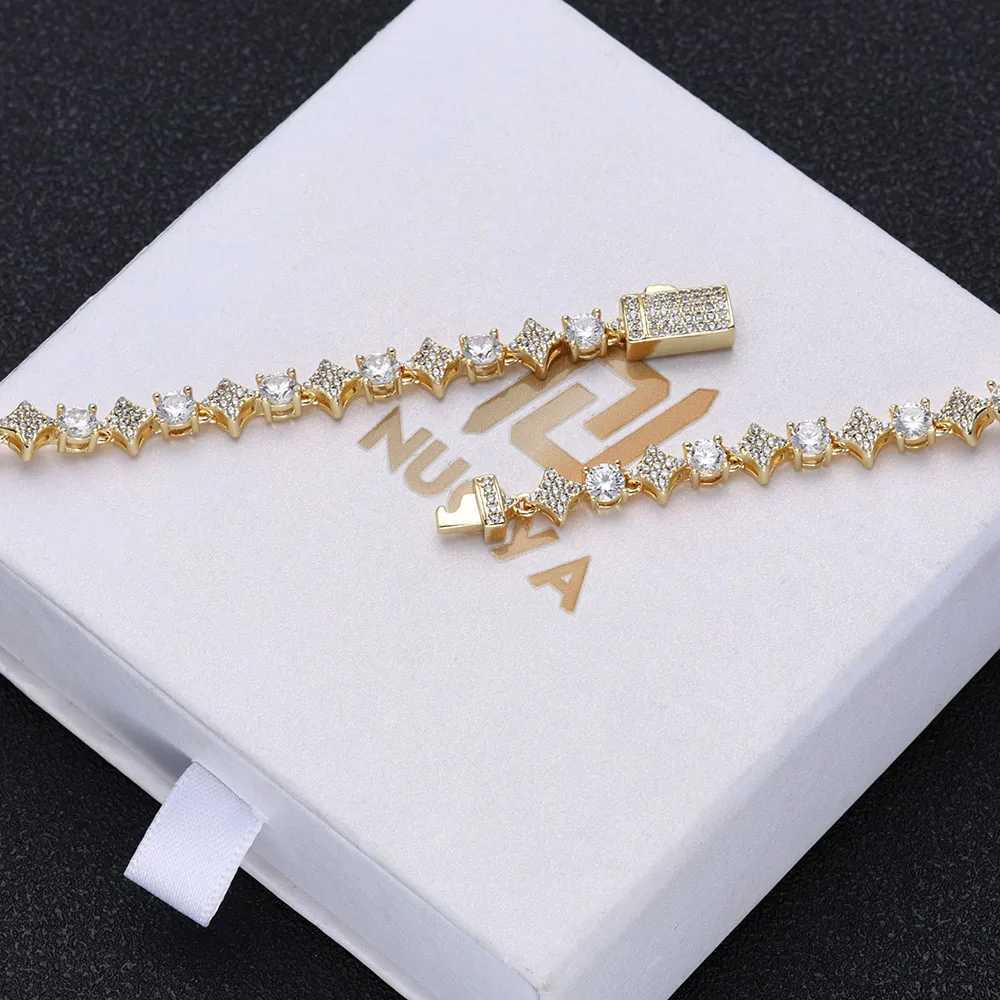 Beautiful ice out circular cut star tennis chain 5A CZ diamond necklace hip-hop jewelry custom best gift for women Y250329