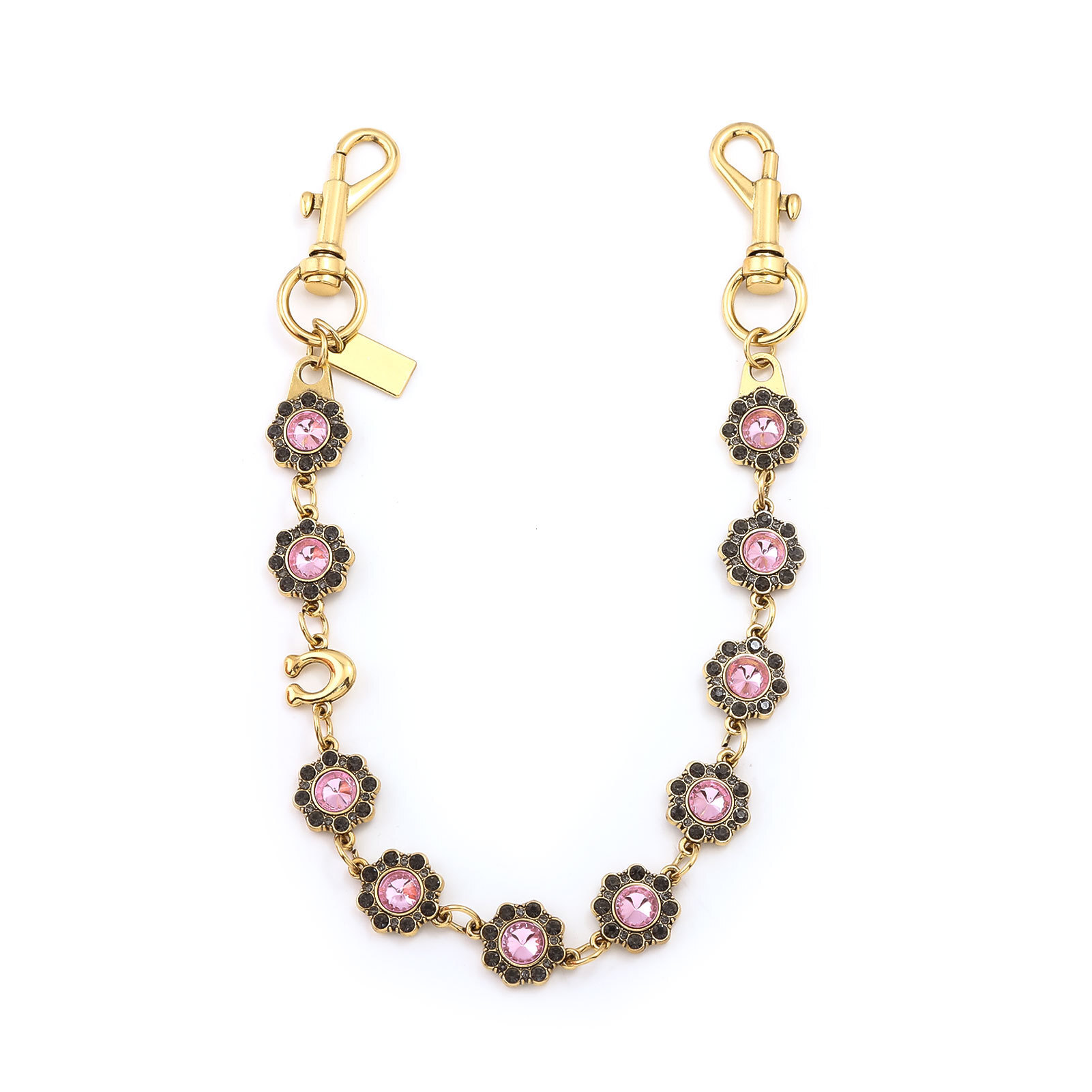 designer bag charm Xiyin Fashion Oval Carved Rhinestone High-end Flower Chain New Arrival Bag Pendant keychain designer