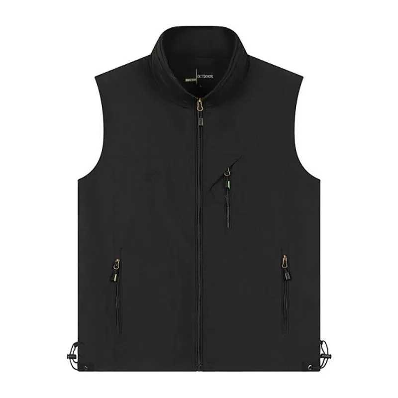 2024 New Fashion Mens Vest Windproof Solid Sleeveless Jacket Motorcycle Ourdoor Waterproof Biker Vest for Men Clothing X250403
