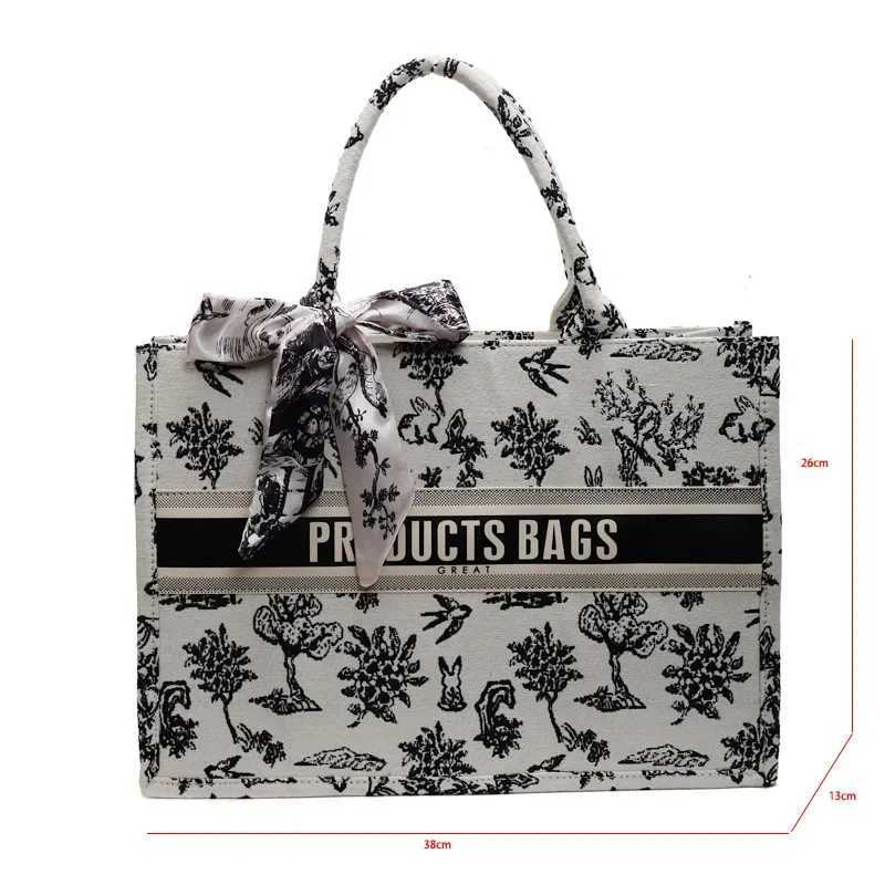 Jacquard Embroidery Luxury Designer Handbag Bags for Women 2025 Brand Shopper Bag Beach Shoulder Bag with short handlesC250403