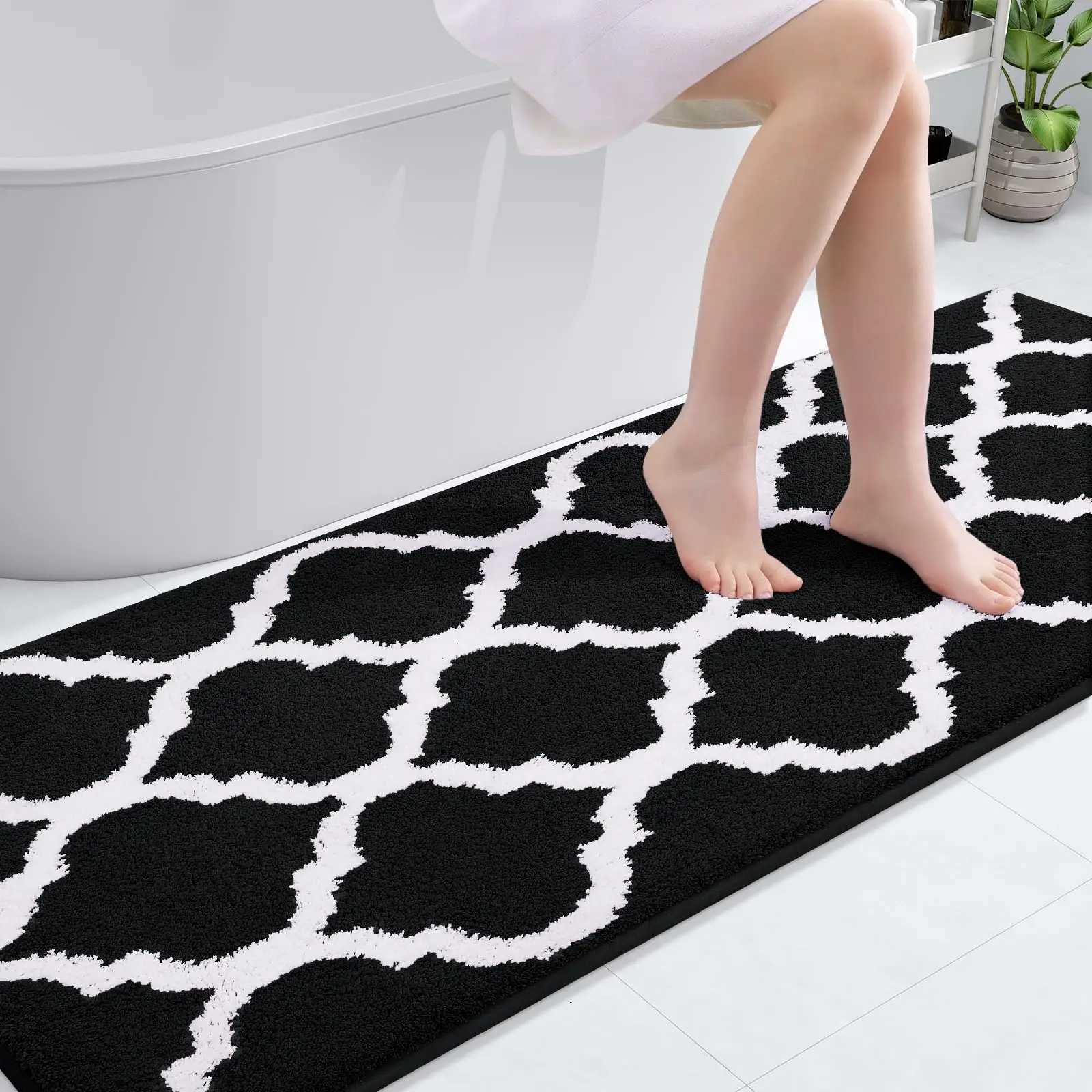 Kitinjoy Luxury Bedroom Wash Carpet Non-Slip Absorbent Shower Pad Bathroom Rug Soft Thick Living Room Plush Foot Mat Floor Decor C251103