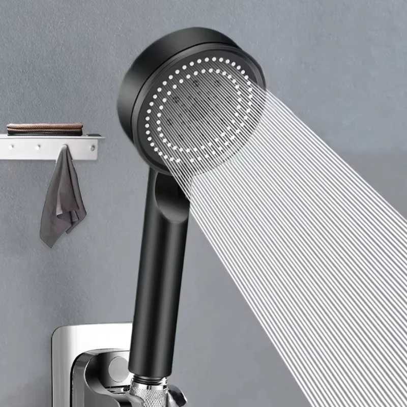 NEW Black 5 Modes Water Saving Shower Adjustable High Pressure Sprayer Shower Water Massage Shower For Bathro Y251103