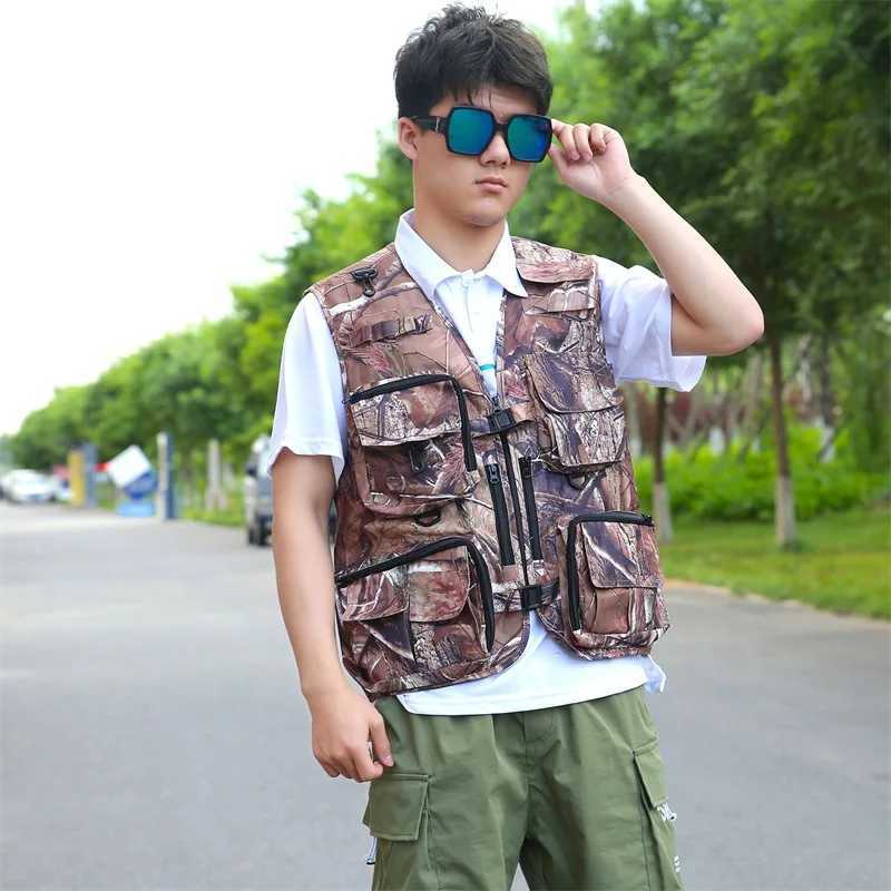 2021 Fishing Jacket Quick-drying Mesh Vestt Multi-Pocket Mesh Vest Outdoor Vest Multi Pocket Summer Mesh Vest X250403