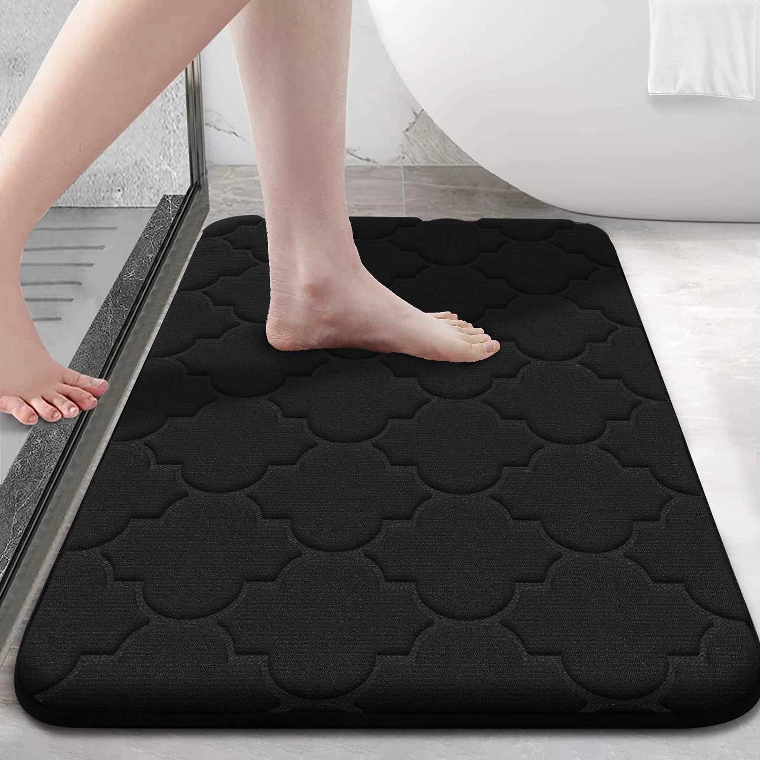 Super absorbent floor mat Super absorbent bath mat Anti slip coral velvet bathroom floor mat Door mat C251103