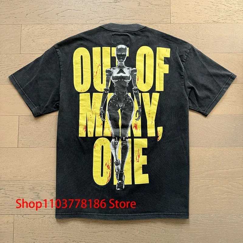 Godspeed T-shirt 2025 Summer New Robot Print Fashion Handsome Short Sleeve Men Women Casual All-match Tops Tees Sweatshirt X250403