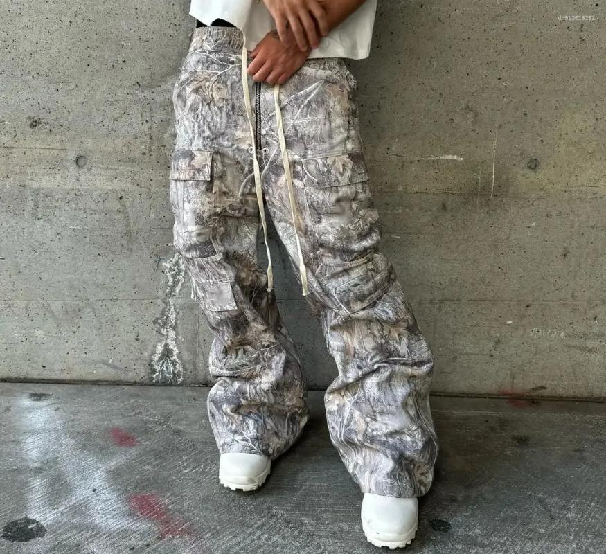 Men's Pants Multi-Pocket Camouflage Loose Straight Leg Wide Hip Hop Trend Casual Harajuku Style Y2k Streetwear