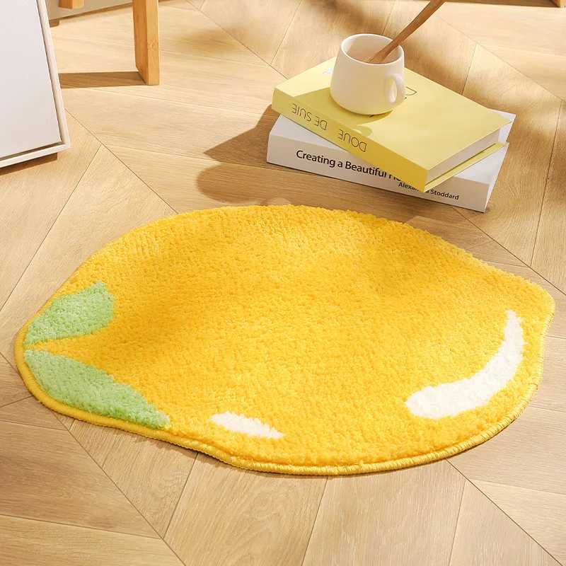VIKAMA Fresh Fruit Irregular-Shaped Faux Cashmere Carpet Home Bedside Blanket Bathroom Anti-Slip Carpet Home Decoration C251103