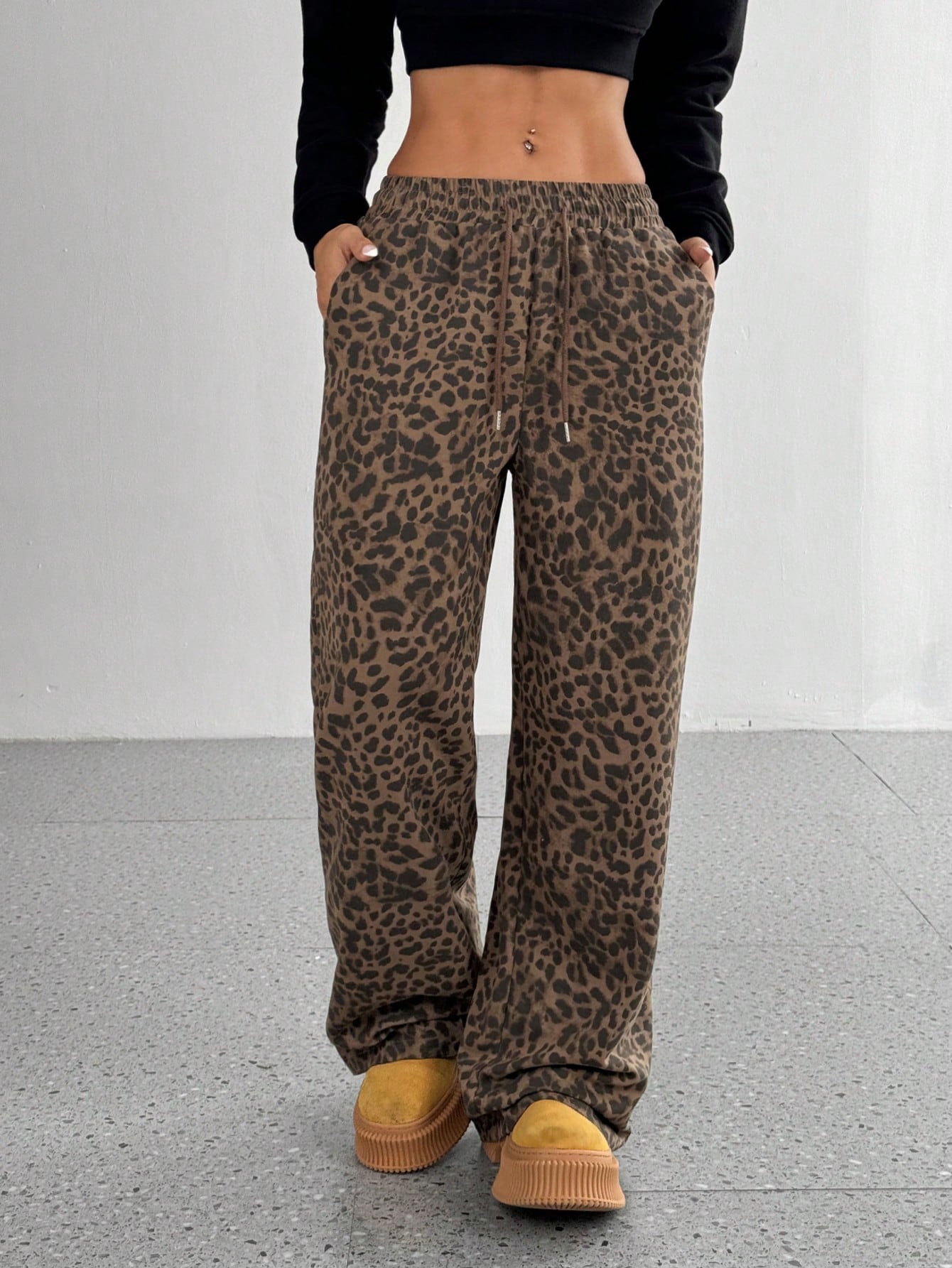 Elegant High-Waisted Leopard Print Jeggings by US Designers Featuring Stretchy Material Ideal for Everyday Wear | Inclusive Fit: Small through Extra L