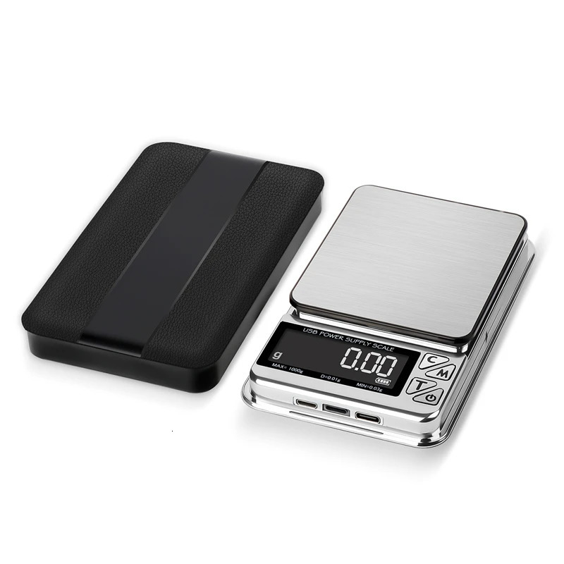 3in1 TypeC Micro USB Power Supply Digital Scale Mini Precision 001g LCD Stainless Electronic Jewelry Gold Count Balance Scales 251028