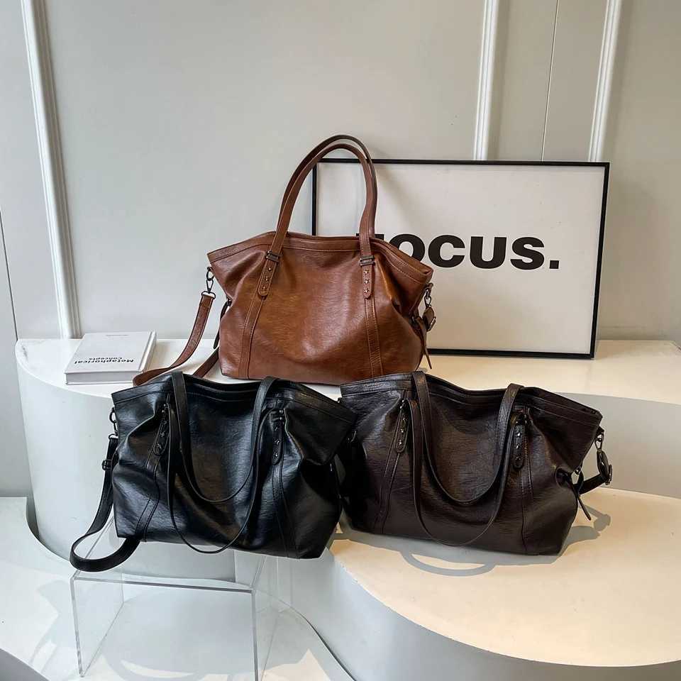 Big Black Shoulder crossbody Bags for Women 2025 Hobo Shopper Sac Solid Color Quality PU Leather Handbag Lady TravelC250403