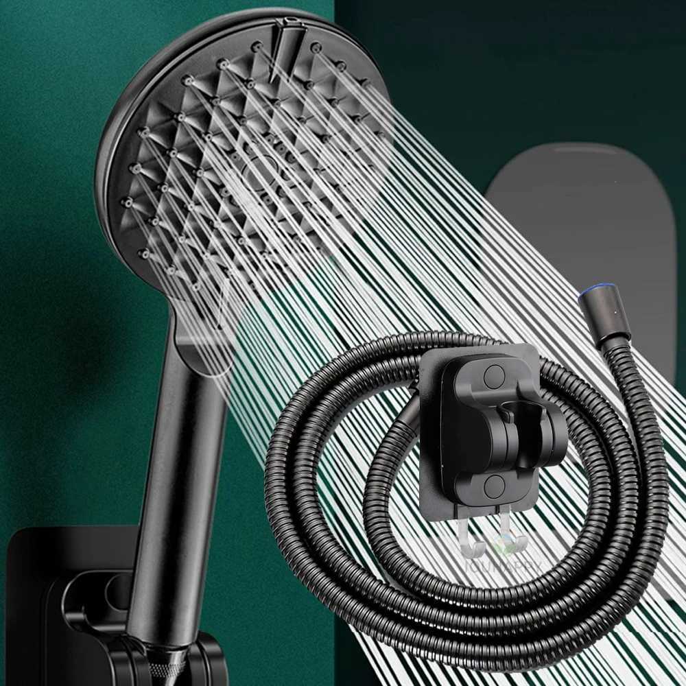 High Pressure Shower 3 Mode Rainfall Round Spray with Nozzle Adjustable Water Conservation Shower Bathro Accessories Set Y251103