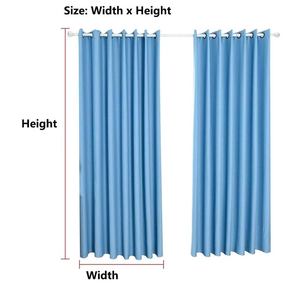 132cmx160cm Modern Solid Color Blackout Curtains for Living Room Bedroom Curtains for Window Treatment Drapes Curtain Finished Blinds