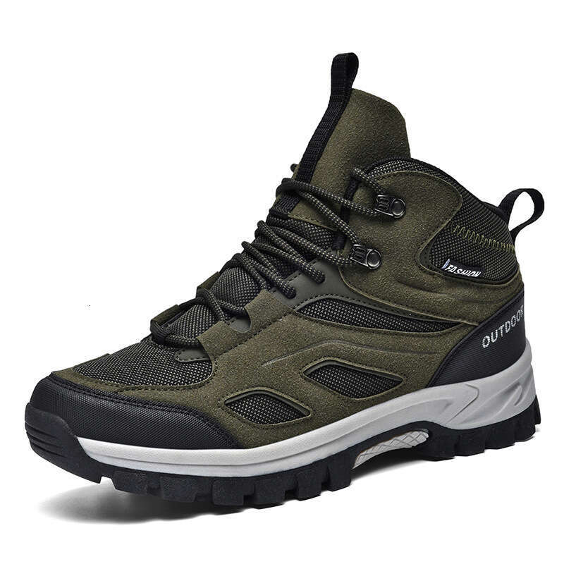 Autumn New Men's Trendy Outdoor Mountaineering Large Youth Lace up Sports and Casual Shoes