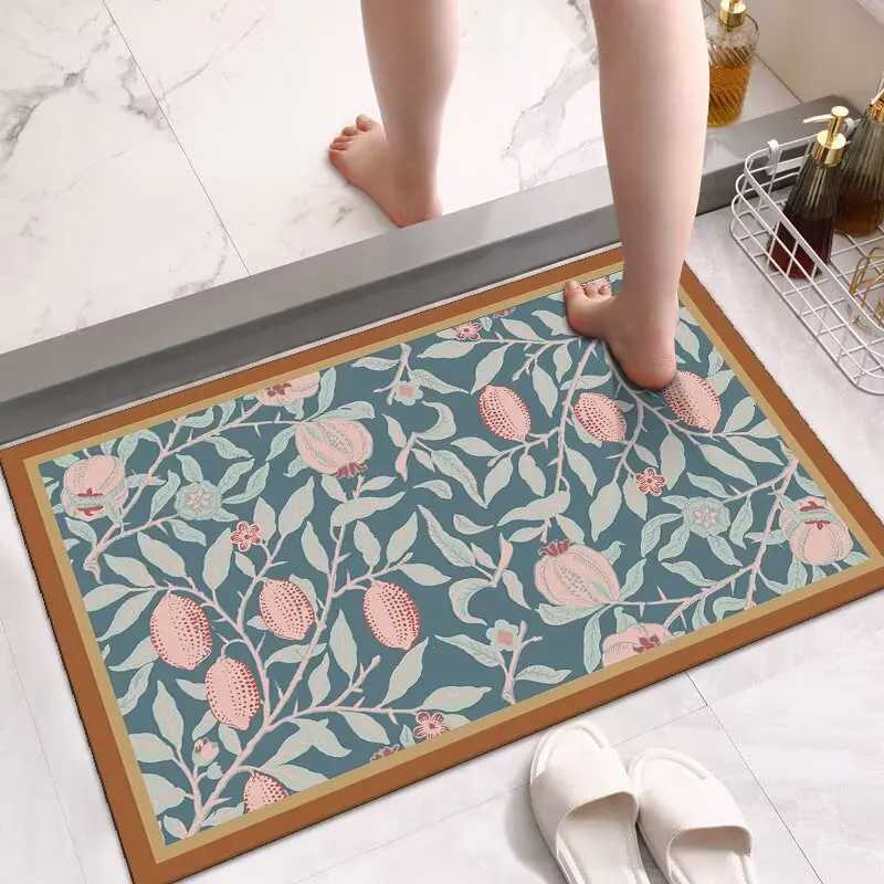 Diatom mud carpet bathroom absorbent floor mat bedroom household quick-drying foot mat toilet entry door floor mat C251103