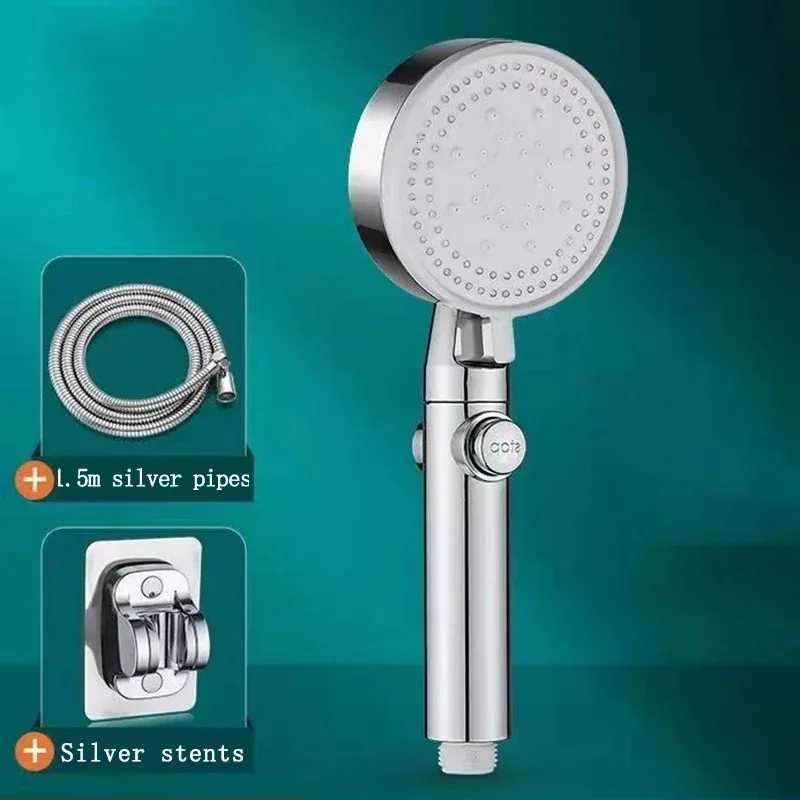 Rain Shower High Pressure 6modes Adjustable Bathing Sprayer Handheld Shower Bathro Accessories Shower Parts Y251103