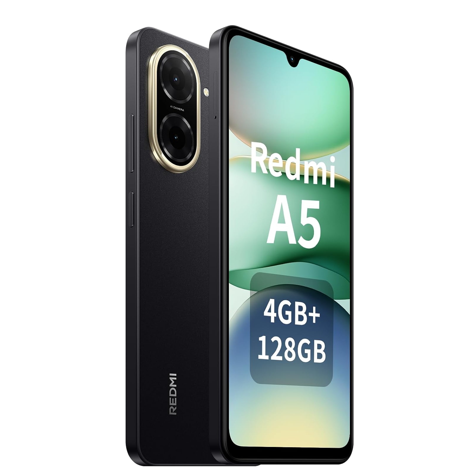 Xiaomi Redmi A5 Smartphone 4GB + 128GB, Battery 5200mAh Octa-Core Processor, 32MP Al Dual Camera, 6.88 Inch Display, Fingerprint and Face Unlock, Blac