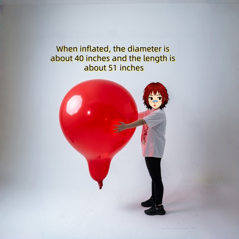 V40 inch quadrangular prism long neck balloon thickened enlarged latex party decoration arrangement bar crush