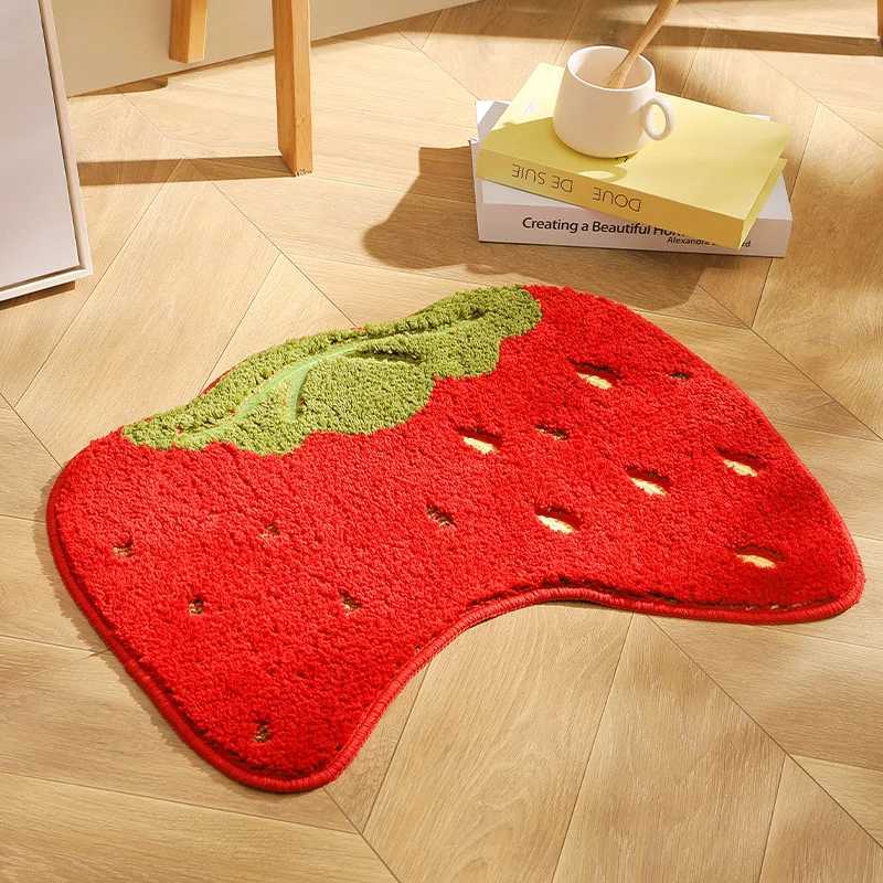VIKAMA Fresh Fruit Irregular-Shaped Faux Cashmere Carpet Home Bedside Blanket Bathroom Anti-Slip Carpet Home Decoration C251103
