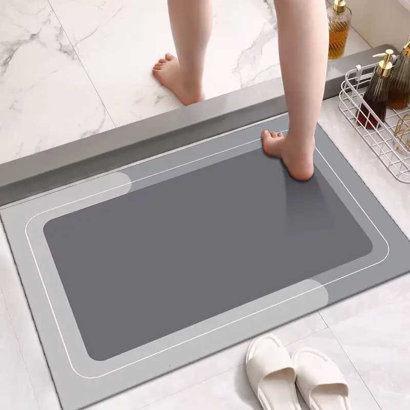 Bathroom floor mat water-absorbing non-slip quick-drying foot mat at the door of the bathroom diatom mud carpet bathroom mat C251103