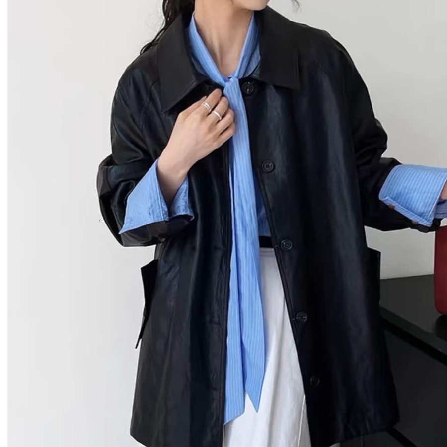 Brown Leather Jacket for Women 2025 New Style Trendy Jacket for Petite Women Early Spring Super Stylish 241125