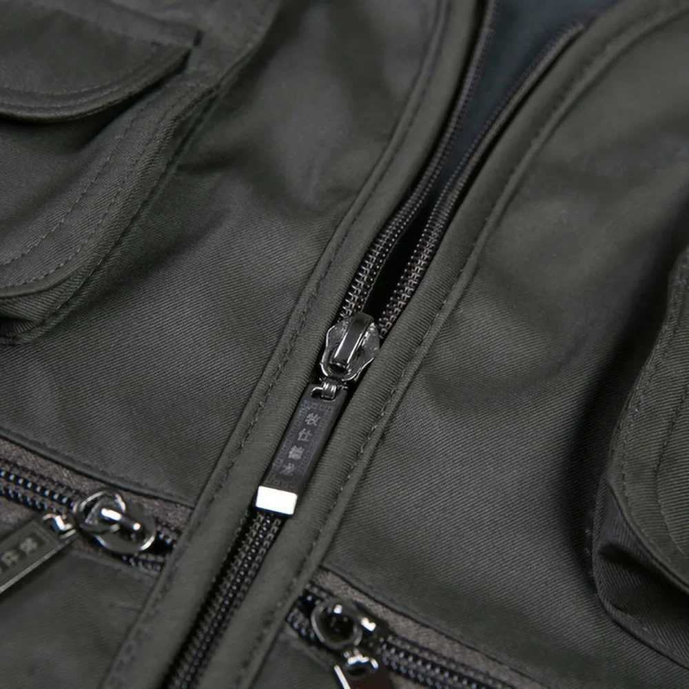 2021 Men Multi-Pocket Classic Waistcoat Male Sleeveless Unloading Solid Coat Work Vest Photographer Tactical Mesh Vest Jacket X250403