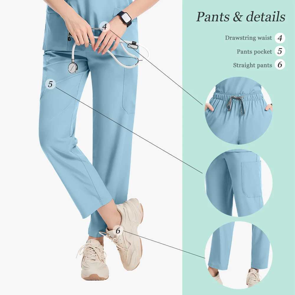 Hot Sales Fashion Hospital Uniforms Nurse Beauty Dental Salon Work Wear Medical Scrubs Sets for Men Women Healthcare Scrub Suits J251103