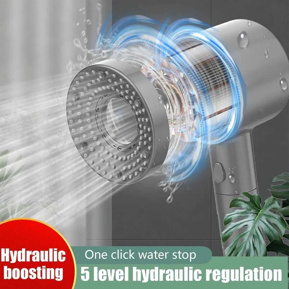 5 Mode Adjustable Shower Large Flow Filter Shower High Pressure Water Saving Mixer Shower Nozzle Bathro Accessories Y251103