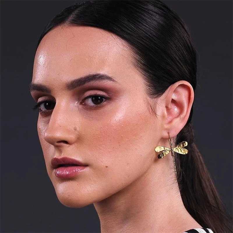 Simple Stereo 3D Dragonfly Drop Earrings Trend Ladies Long Earrings For Women Party Wedding Jewelry Accessories Drop Shipping C251103