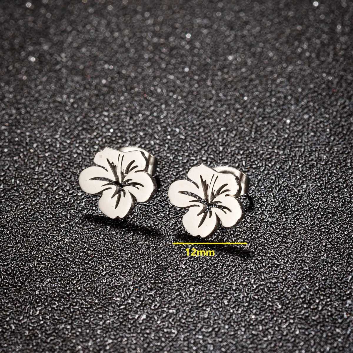 Korean Stainless Steel Flower Women Earrings Brincos Fashion Morning Glory Earings Piercing Jewelry Valentine Gifts C251103