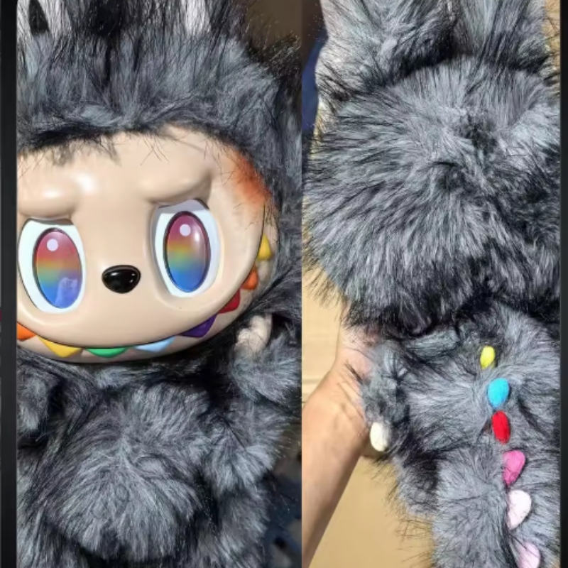 38cm zimomo Monster Labubu 38cm Angel Creative Change Doll Diy Figure Vinyl Pendant Doll Model Toy Replica Toy Birthday Gifts