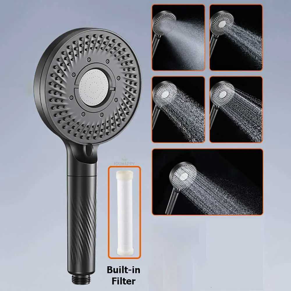 High Pressure Shower with Filter Handheld 5 Speed Water Outlet Shower Large Flow Shower for Bathro Accessories Y251103