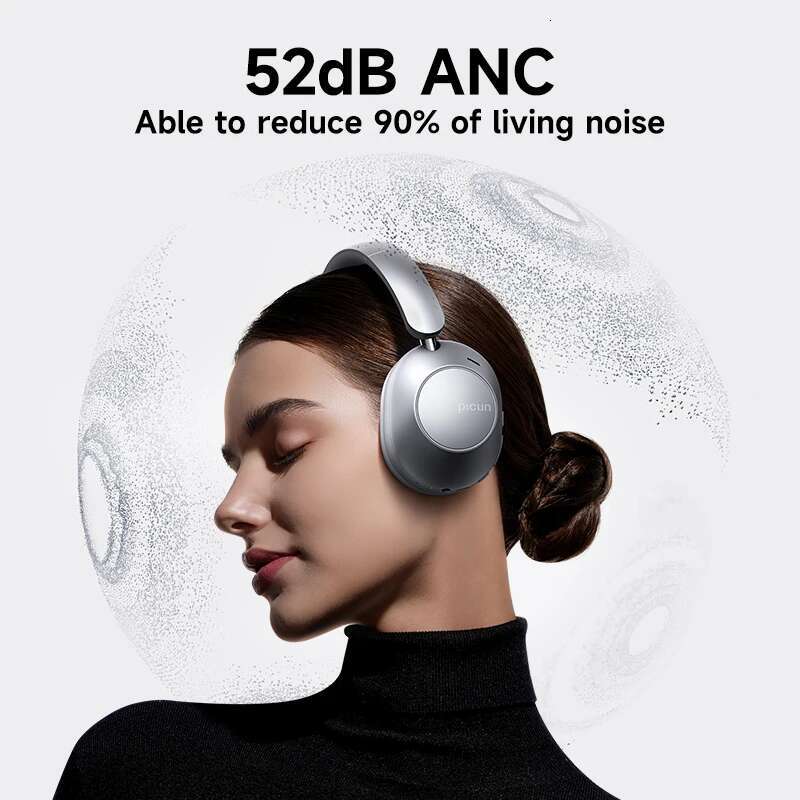 Picun F6 Active Noise Cancelg Wireless Headphones Head Tracking 3D Audio 40mm Hi-Res ANC Bluetooth Headset HIFI APP Control