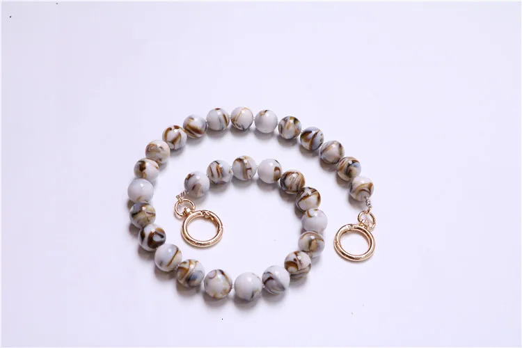 Mobile Phone Strap Marble Beads Cellphone And Bag Shoulder Chains For Women Fashion Accessories 251030