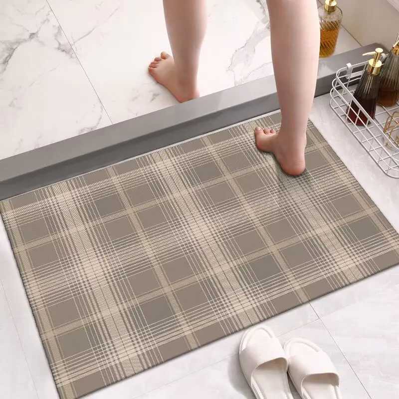 Toilet floor mat Household bathroom door non-slip mat Soft diatom mud absorbent foot pad Wash basin Toilet carpet C251103