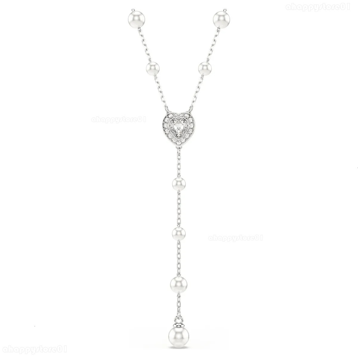 Designer Swarovskilys Necklace Fashion Series Set Heart Shaped Single Diamond Button Necklace High Quality Luxury Charm Version Necklace Jewelry e90