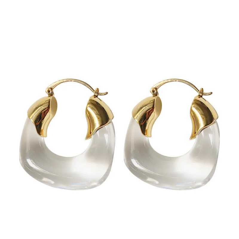 Large transparent resin womens drop earrings Etrendy new fashion jewelry personality creative statement earrings wholesale Y250401