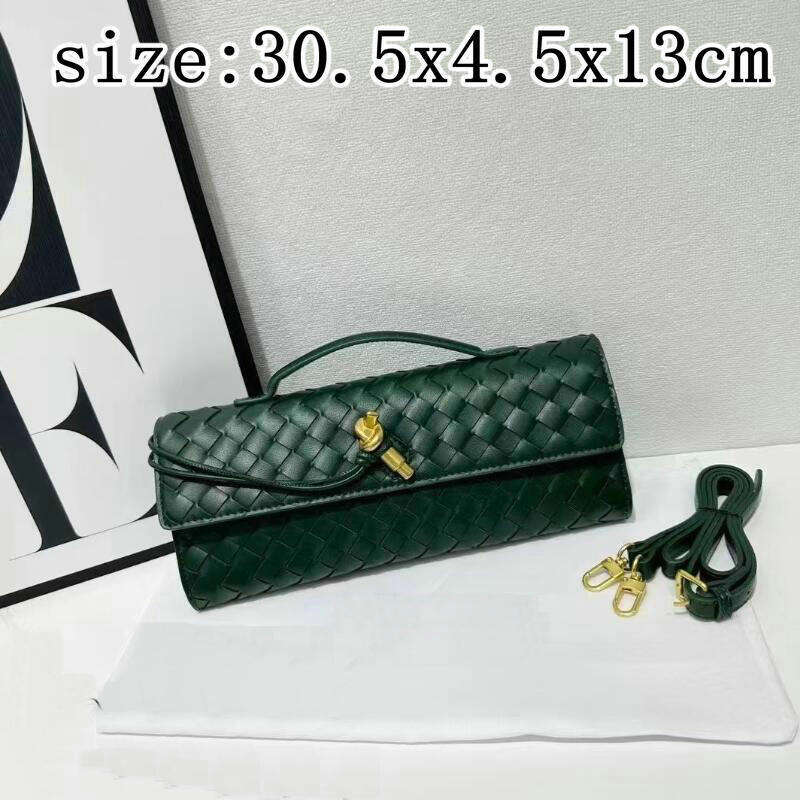 designer bag Clutch Andiamo Handle Braided Metal knit Shoulder bag With Handle weave Woman Handbag square plait Crossbody Bags Lady Messenger Flap Purse Baguette