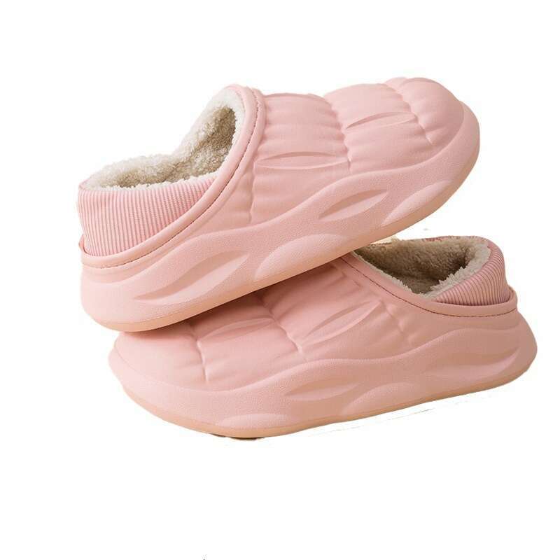 Large size couple shoes 2023 winter new item for external wear, warm thick sole with plush tread, bag and cotton slippers