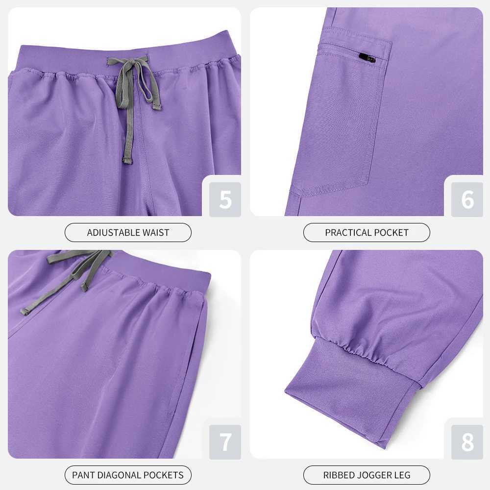 Breathable Hospital Uniforms Men Medical Scrubs Costume Women Short Sleeve Nursing Uniform Doctor Nurse Work Wear Sets J251103