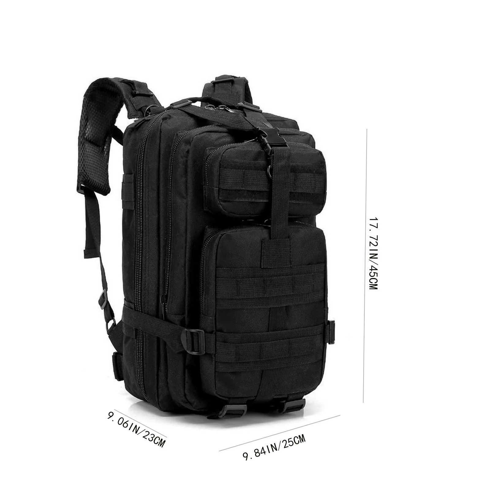 Tactical Backpack Large 3 Day Assault Pack Molle Bugout Bag Rucksack for Hiking Treeking TravelC250407