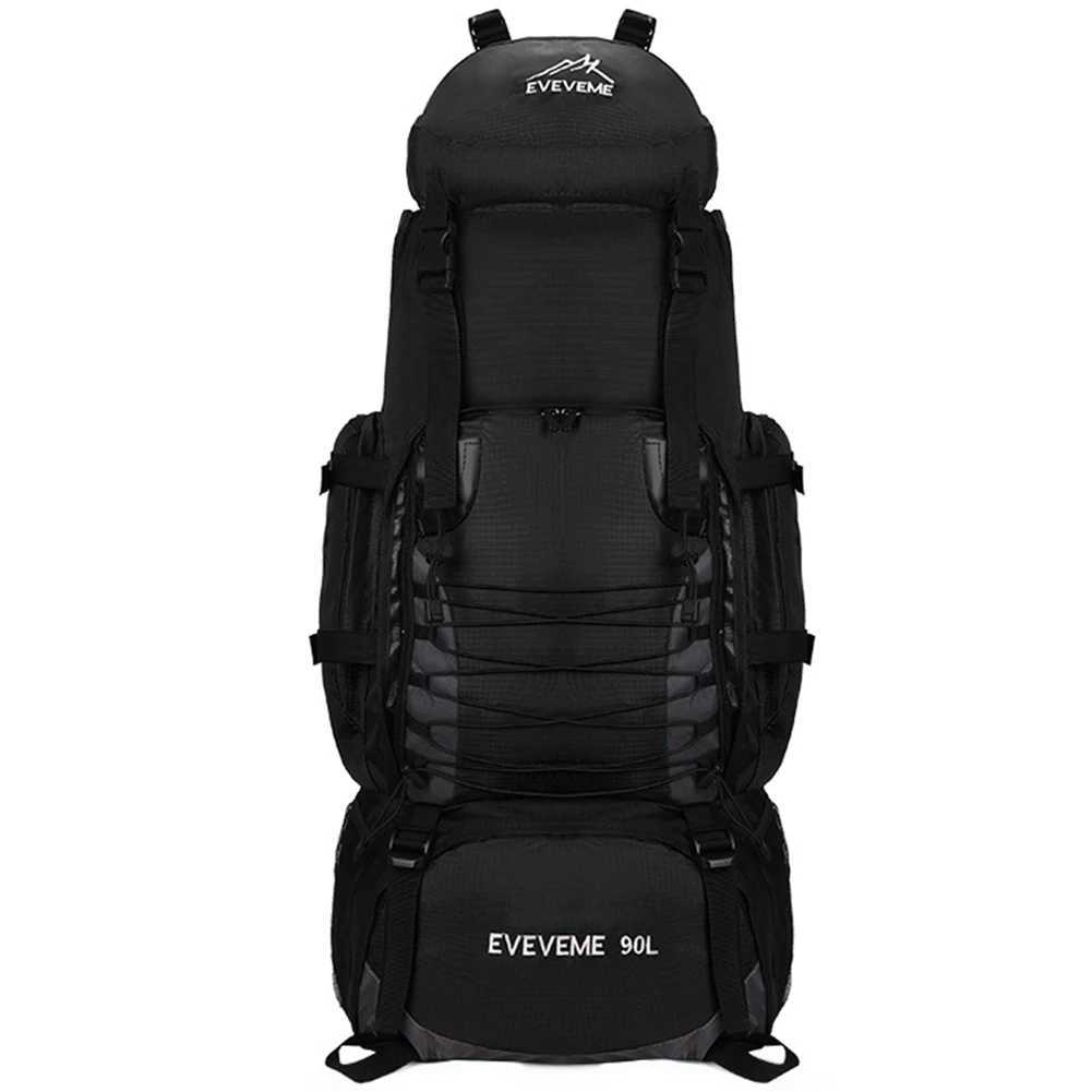 90L Army Hiking Bag Anti Theft Buckle with Rain Cover Flap Design Top Hook Adjustable Shoulder Strap Men Women Trekking BackpackC250407