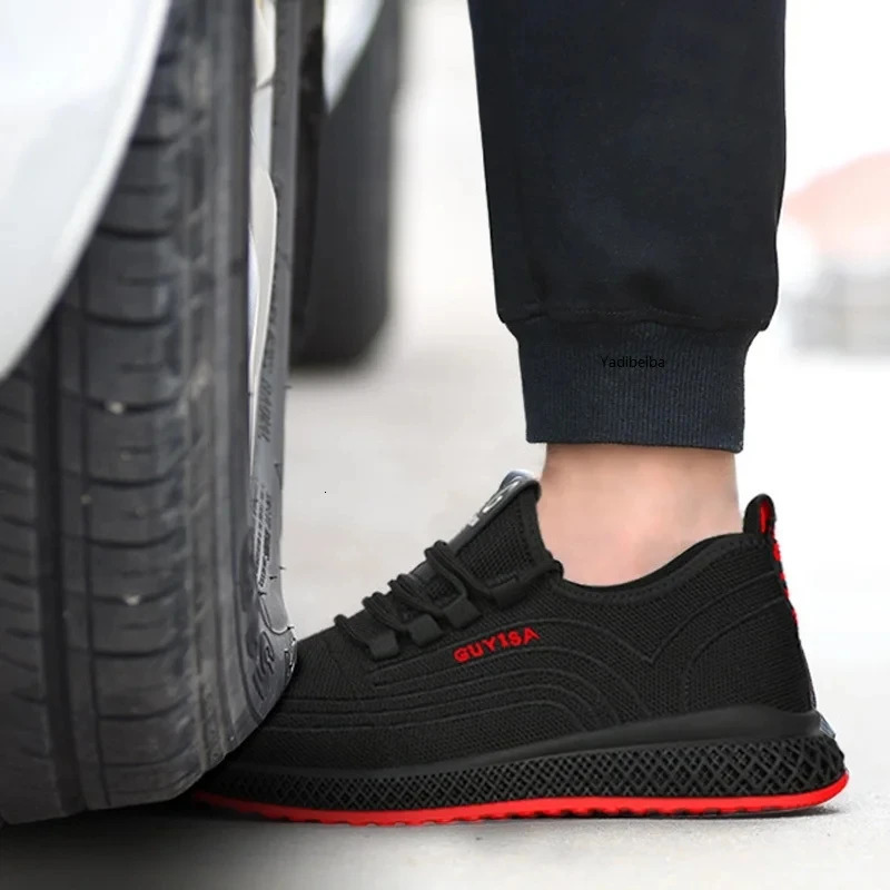 Steel Toe Protective Work Shoes Anti Smash Safety Shoes Men Women Light Work Sneakers Breathable AntiStab Indestructible Shoes 251030