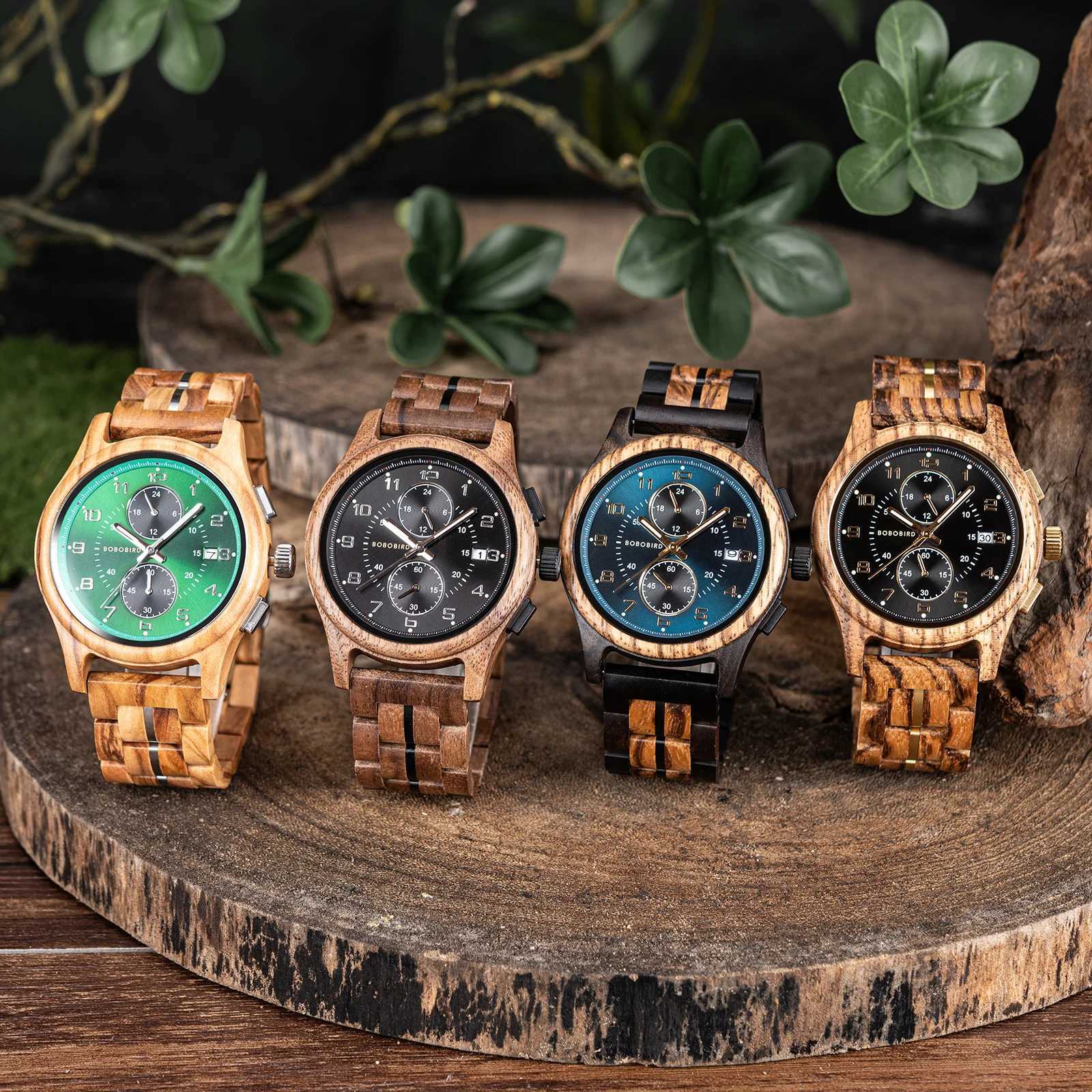 BOBO BIRD Watch Wood Wristwatch Man Handcrafted Vintage New Wooden Quartz Watch With Stylish Natural Wood Watch Unique CustomW251104