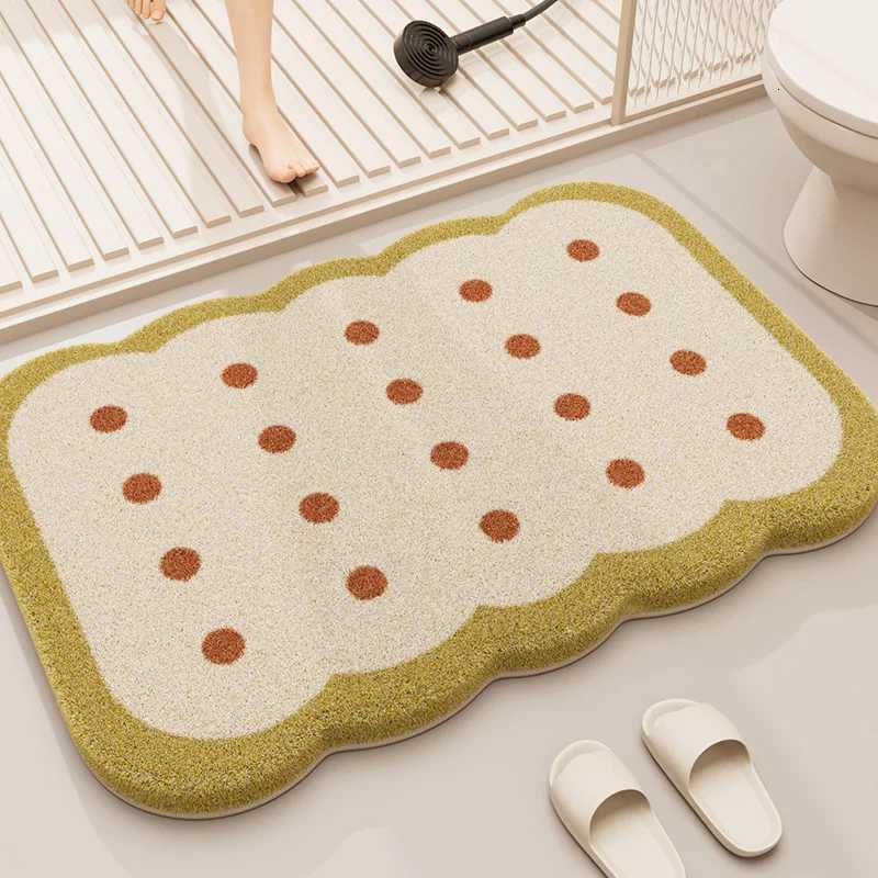Thicked Coral Velvet Bathroom Mat Carpet Shaped Absorbent Mat Toilet Door Carpet Non-Slip Mat Absorbent Mats Toilet Foot Mats C251103