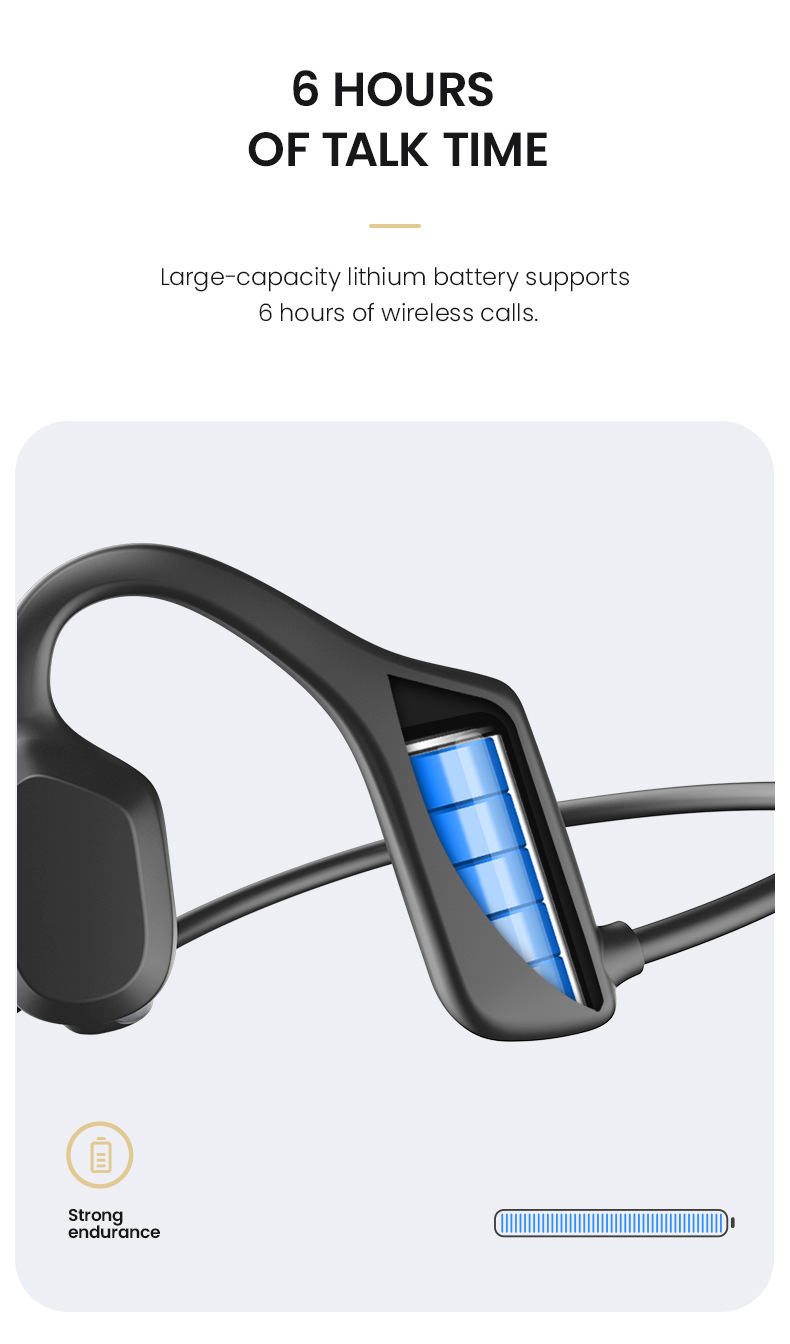 Bone Conduction Headphones, Wireless Bluetooth 5.3 Sports Earphones with Microphone, IP67 Waterproof, Open-Ear Design for Running, Gaming, and Hands-F